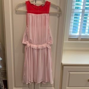 Express dress. Size XS. Pink with red detailing. Soft and flowy !